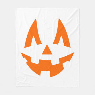 Halloween Pumpkin Scary Smile Face Fleece Blanket