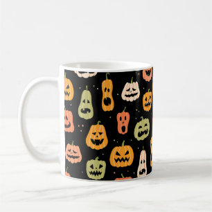 Halloween pumpkin seamless pattern. Hand drawn ill Coffee Mug