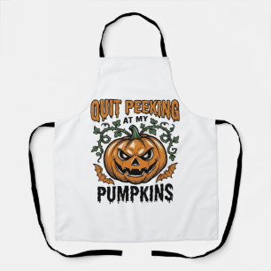 Halloween Pumpkin Shirt Vintage Engraving Joke_1 Apron