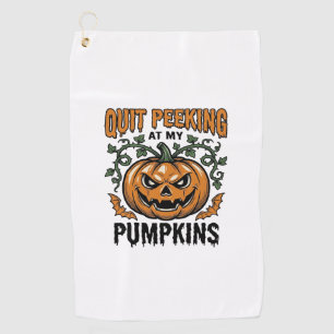 Halloween Pumpkin Shirt Vintage Engraving Joke_1 Golf Towel
