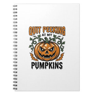 Halloween Pumpkin Shirt Vintage Engraving Joke_1 Notebook