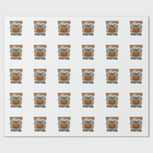 Halloween Pumpkin Shirt Vintage Engraving Joke_1 Wrapping Paper