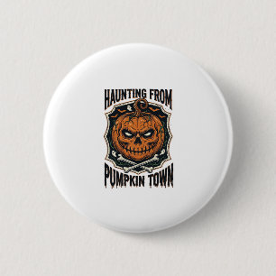 Halloween Pumpkin Shirt Vintage Jack O Lantern Tow 6 Cm Round Badge