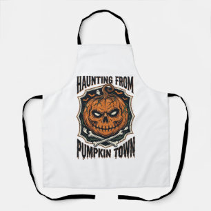 Halloween Pumpkin Shirt Vintage Jack O Lantern Tow Apron