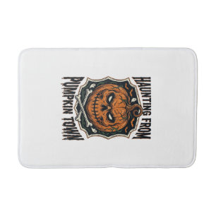 Halloween Pumpkin Shirt Vintage Jack O Lantern Tow Bath Mat