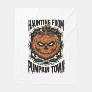 Halloween Pumpkin Shirt Vintage Jack O Lantern Tow Fleece Blanket