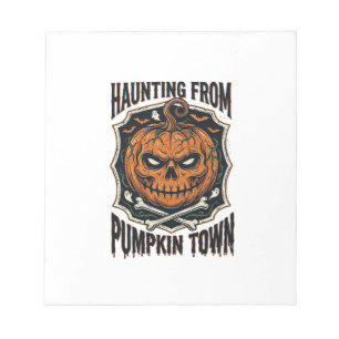 Halloween Pumpkin Shirt Vintage Jack O Lantern Tow Notepad