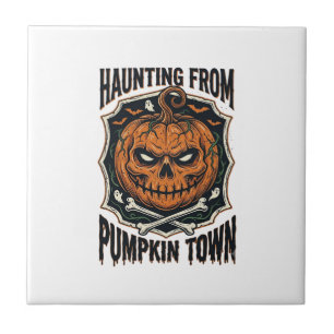 Halloween Pumpkin Shirt Vintage Jack O Lantern Tow Tile