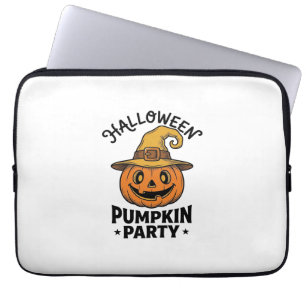 Halloween Pumpkin Shirt Vintage Witch Hat Fun_1 Laptop Sleeve