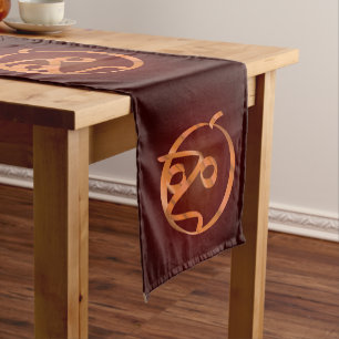 Halloween pumpkin short table runner