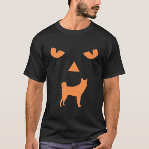Halloween Pumpkin Siberian Husky Dog Jack O Lanter T-Shirt