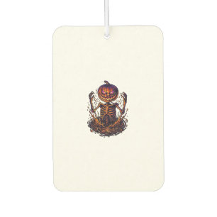 Halloween Pumpkin Skeleton Magic Portal Flames_1 Car Air Freshener