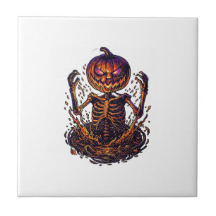Halloween Pumpkin Skeleton Magic Portal Flames_1 Tile