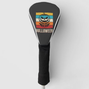 Halloween Pumpkin Skull Retro Vintage Golf Head Cover