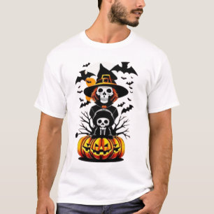 Halloween pumpkin Skull t-shirt