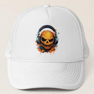Halloween Pumpkin skull Trucker Hat