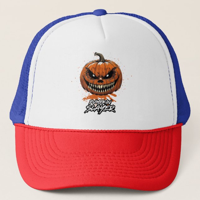 Halloween Pumpkin Slayer Baseball Cap (Front)