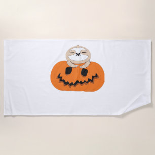 Halloween Pumpkin Sloth Classic T-Shirt Beach Towel