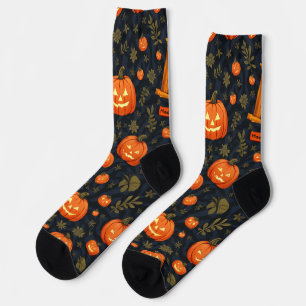 halloween pumpkin socks