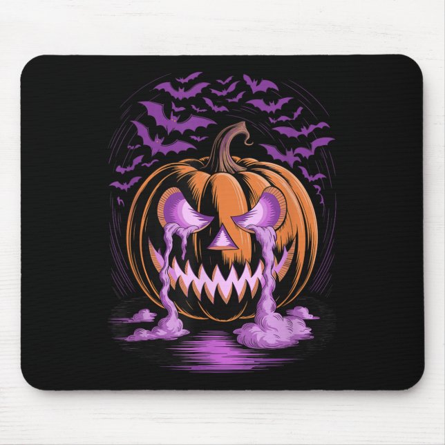 Halloween Pumpkin Soky Season Bats  Mouse Mat (Front)