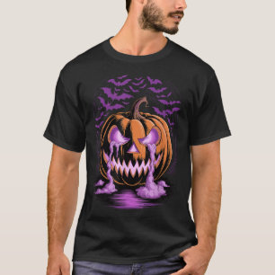 Halloween Pumpkin Soky Season Bats  T-Shirt