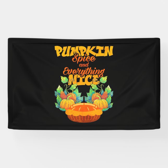 Halloween Pumpkin Spice And Everything Nice Banner (Horizontal)