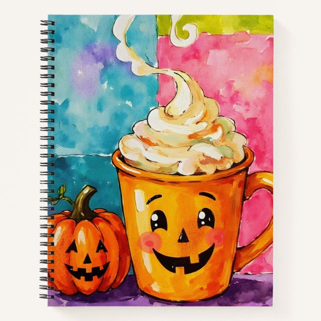 Halloween Pumpkin Spice Latte  Notebook (Front)