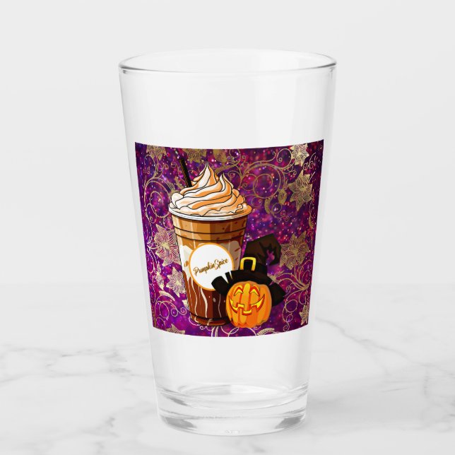 Halloween | Pumpkin Spice | Witch | Drinking Glass (Front)