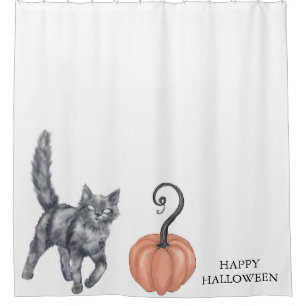 Halloween Pumpkin Spooky head Shower Curtain