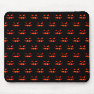 Halloween Pumpkin Spooky Scary Horror Orange Mouse Mat