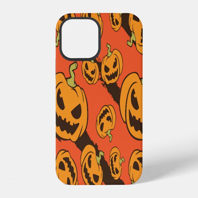 Halloween Pumpkin: Spooky Seamless Pattern iPhone Case (Back)