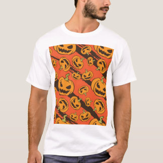 Halloween Pumpkin: Spooky Seamless Pattern T-Shirt