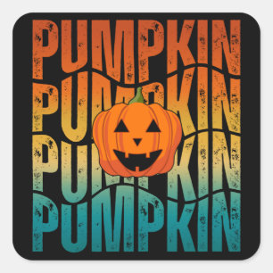 HALLOWEEN PUMPKIN SQUARE STICKER