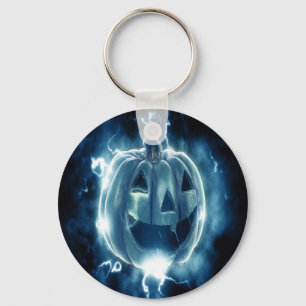 Halloween Pumpkin Steam Wallpaper Design Key Ring