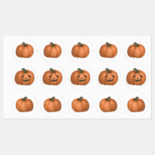 Halloween Pumpkin sticker set, hand draw