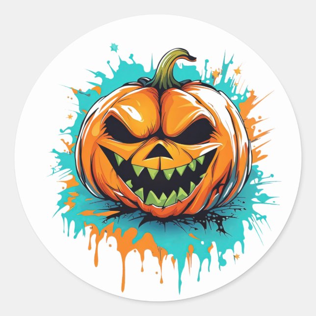 Halloween Pumpkin Stickers (Front)
