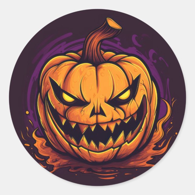 Halloween Pumpkin Stickers (Front)