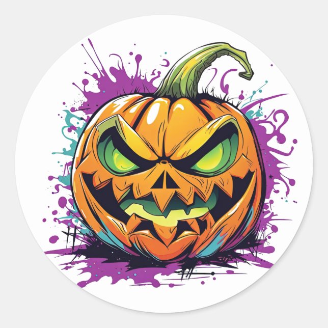 Halloween Pumpkin Stickers (Front)