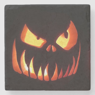 Halloween Pumpkin Stone Coaster