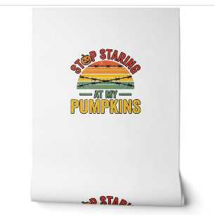 Halloween Pumpkin Stop Staring Funny Vintage_1 Wallpaper