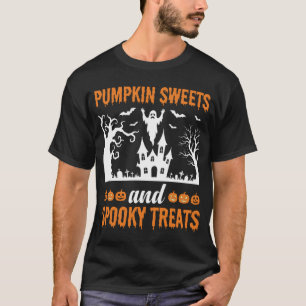 Halloween Pumpkin Sweets and Spooky Treats Vector T-Shirt