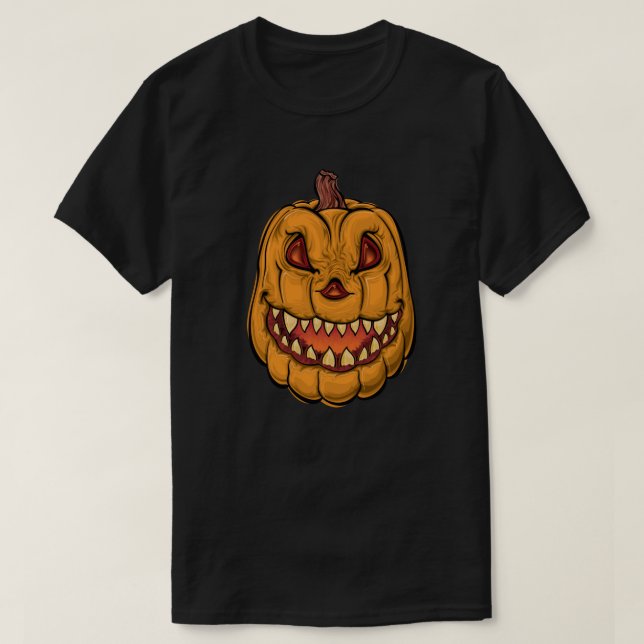 Halloween Pumpkin T-Shirt (Design Front)