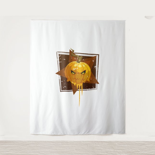 Halloween pumpkin                                  tapestry (Front)