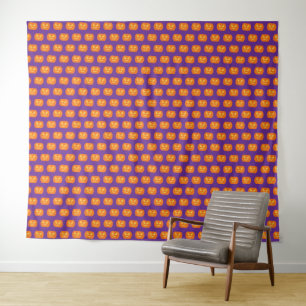 halloween pumpkin tapestry
