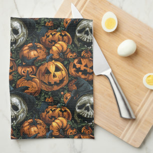 Halloween Pumpkin Tea Towel