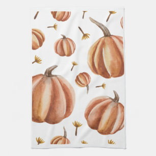 Halloween pumpkin tea towel