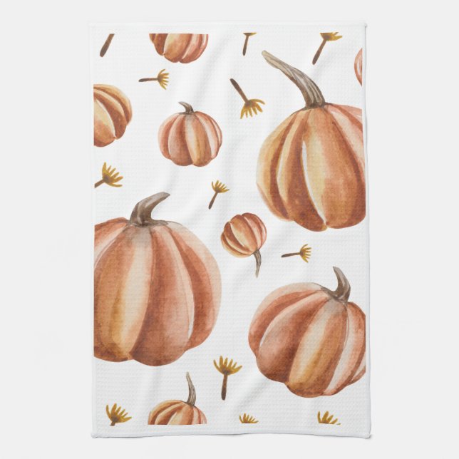 Halloween pumpkin tea towel (Vertical)
