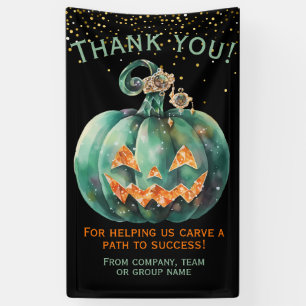 Halloween Pumpkin Thank You Banner