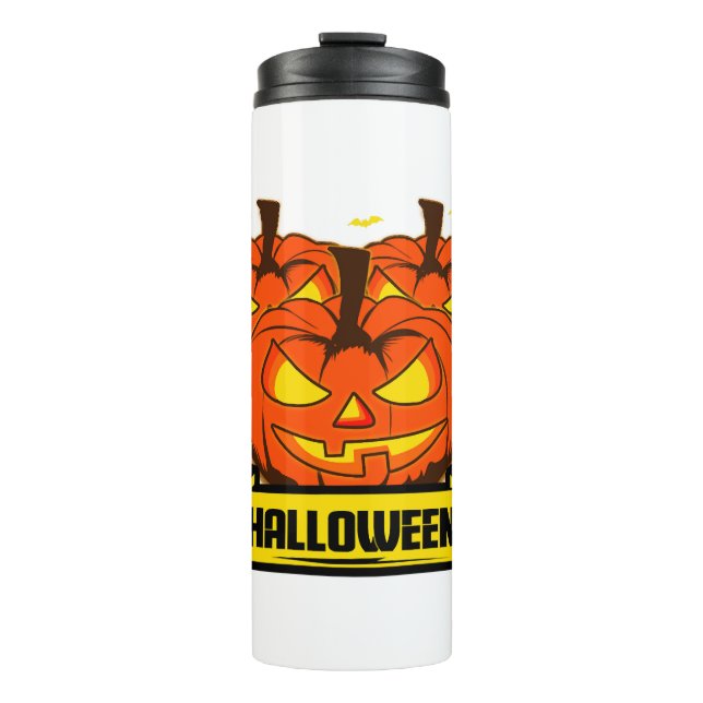 Halloween Pumpkin                            Thermal Tumbler (Front)