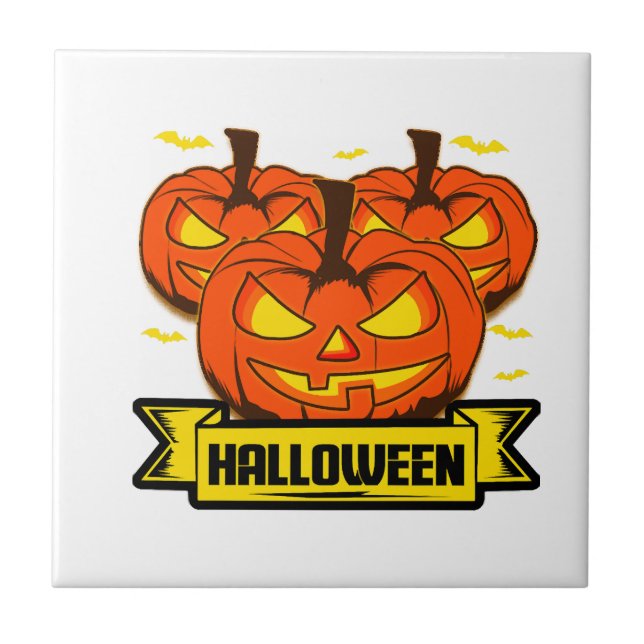 Halloween Pumpkin                            Tile (Front)